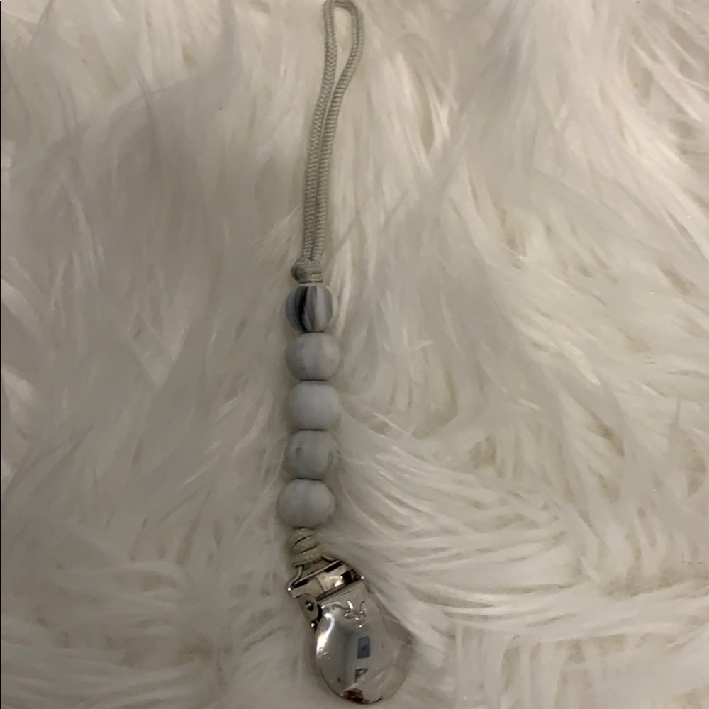 Ryan and rose Quinn marble pacifier clip